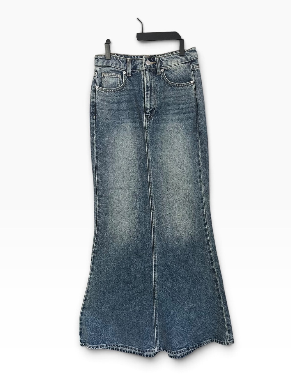 H&M Blue Denim Mermaid Maxi Skirt NWT Size 4